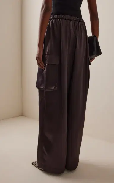 The Frankie Shop Delny Satin Cargo Pants | Thumbnail 4