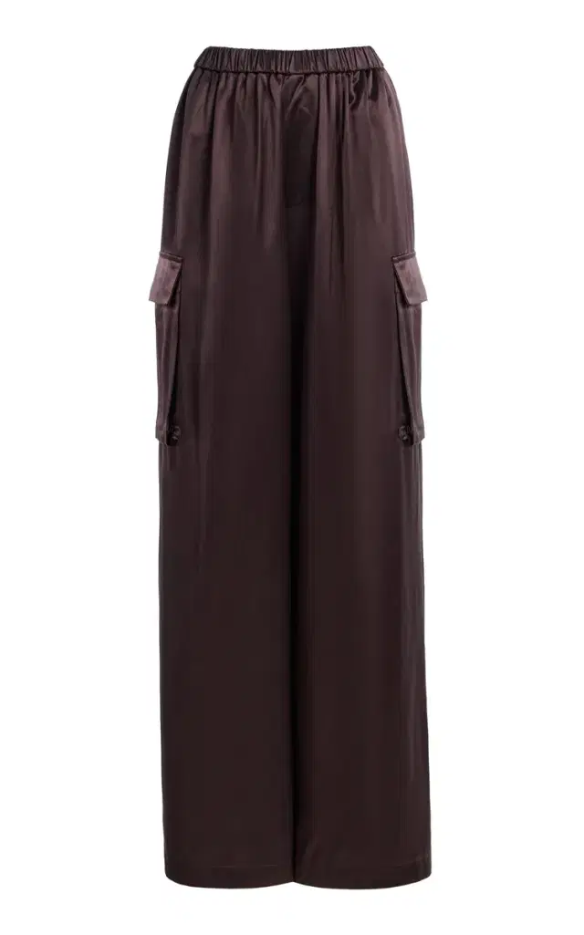 The Frankie Shop Delny Satin Cargo Pants