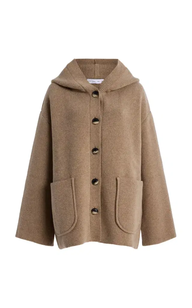 Nelly Hooded Knit Wool-Blend Jacket