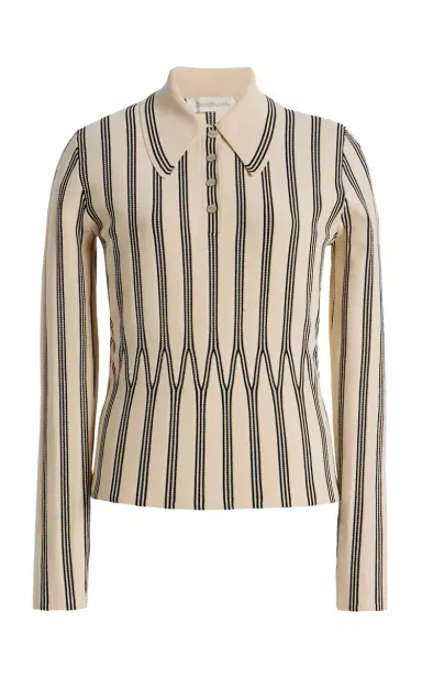 Zimmermann Rebellion Striped Knit Polo Shirt | Thumbnail 6 Zimmermann Rebellion Striped Knit Polo Shirt | Thumbnail 6