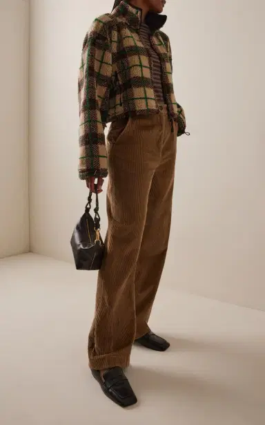 Miu Miu Checked Teddy Jacket | Thumbnail 2