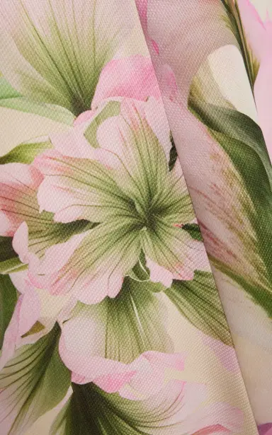 MONIQUE LHUILLIER Floral-Print Ruched Silk Gown | Thumbnail 7