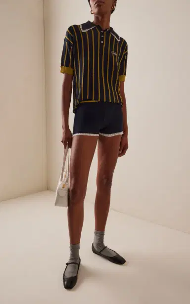 SIEDRÉS Yuan Striped Polo Top | Thumbnail 3 SIEDRÉS Yuan Striped Polo Top | Thumbnail 3