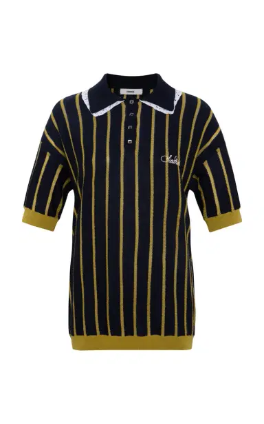 SIEDRÉS Yuan Striped Polo Top | Thumbnail 1 SIEDRÉS Yuan Striped Polo Top | Thumbnail 1