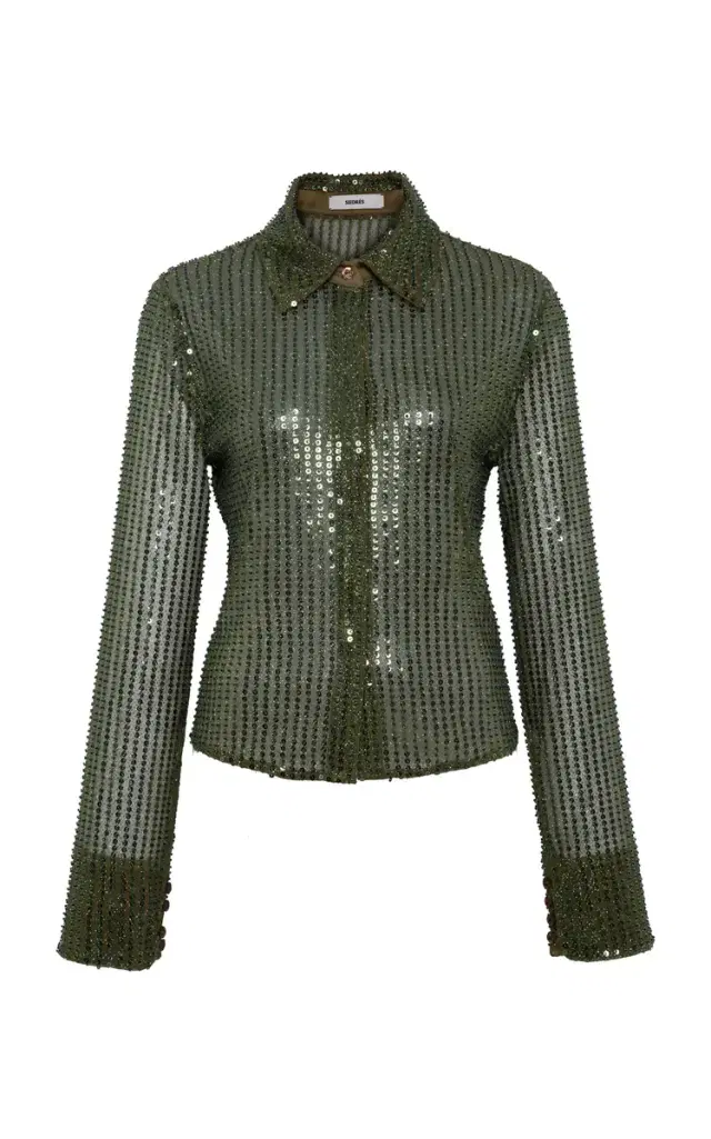 Sezanne Sheer Sequinned Top