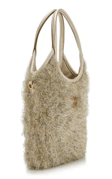 Miu Miu Ivy Small Lurex Tote Bag | Thumbnail 4