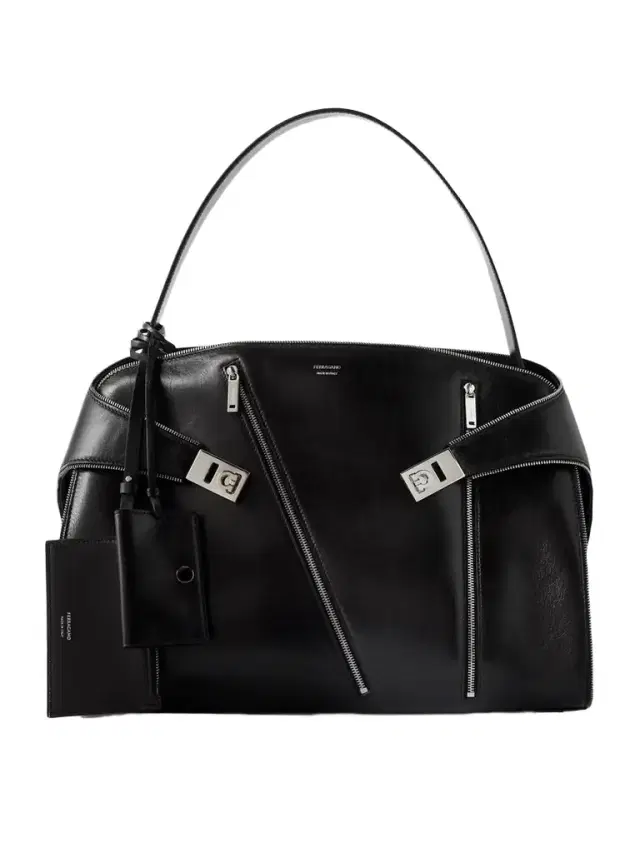 Hug Large Leather Shoulder Bag