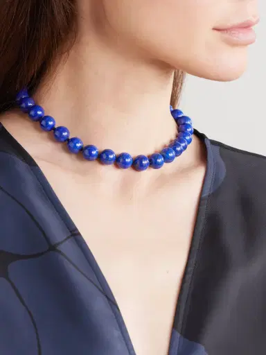 Sophie Buhai Everyday Boule Silver, Cord And Lapis Lazuli Necklace | Thumbnail 2 Sophie Buhai Everyday Boule Silver, Cord And Lapis Lazuli Necklace | Thumbnail 2