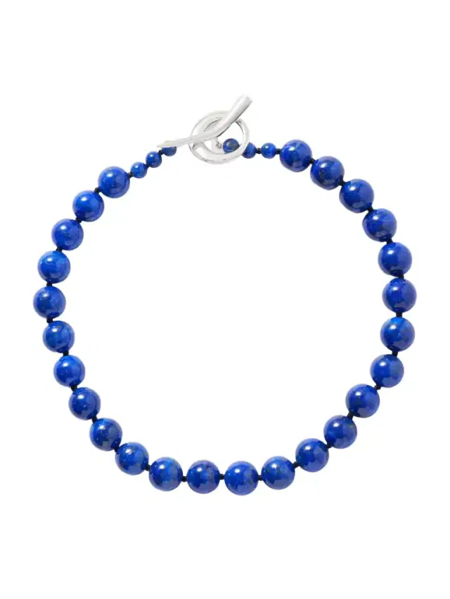 Sophie Buhai Everyday Boule Silver, Cord And Lapis Lazuli Necklace