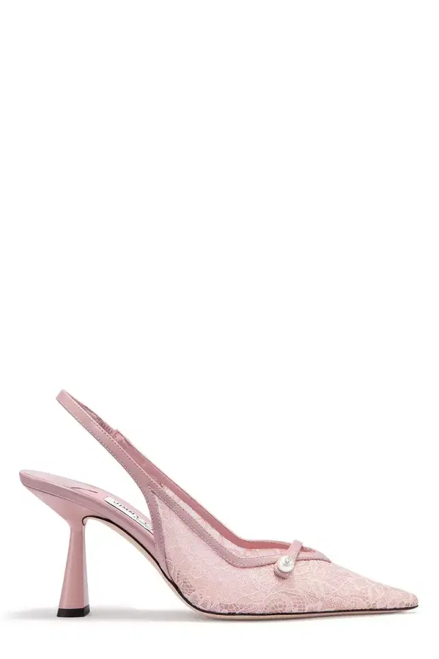Jimmy Choo Amita 85 Lace Slingback Pump