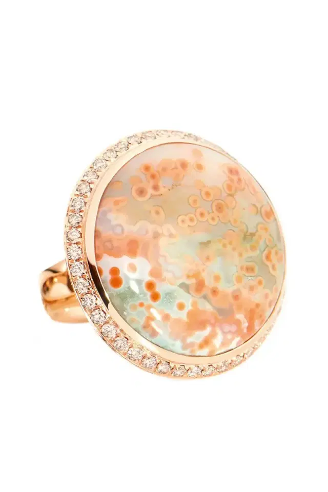 Champagne Diamond Ocean Jasper Large Ring