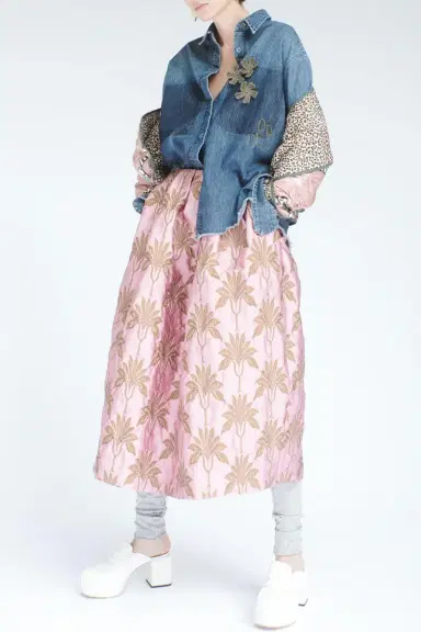 ODEEH Midi Skirt - Rosequartz | Thumbnail 2