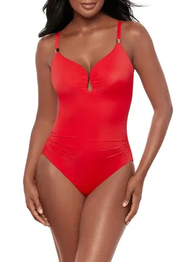 Miraclesuit Swim Women's Razzle Dazzle Antheia Plunging V-Neck One-Piece Swimsuit | Thumbnail 2 Miraclesuit Swim Women's Razzle Dazzle Antheia Plunging V-Neck One-Piece Swimsuit | Thumbnail 2
