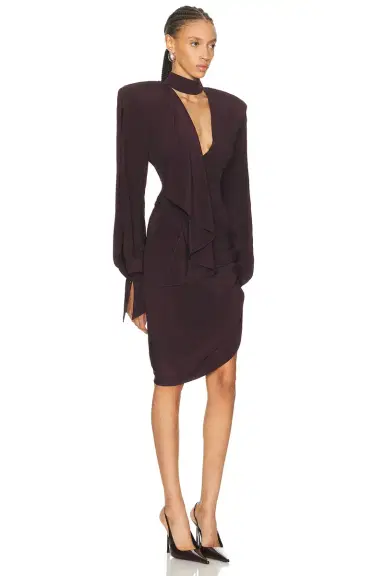 Mugler Long Sleeve Mini Dress | Thumbnail 2 Mugler Long Sleeve Mini Dress | Thumbnail 2
