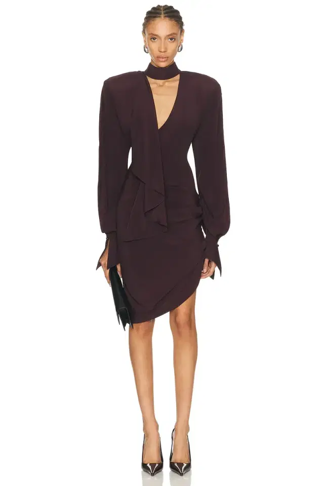 Mugler Long Sleeve Mini Dress