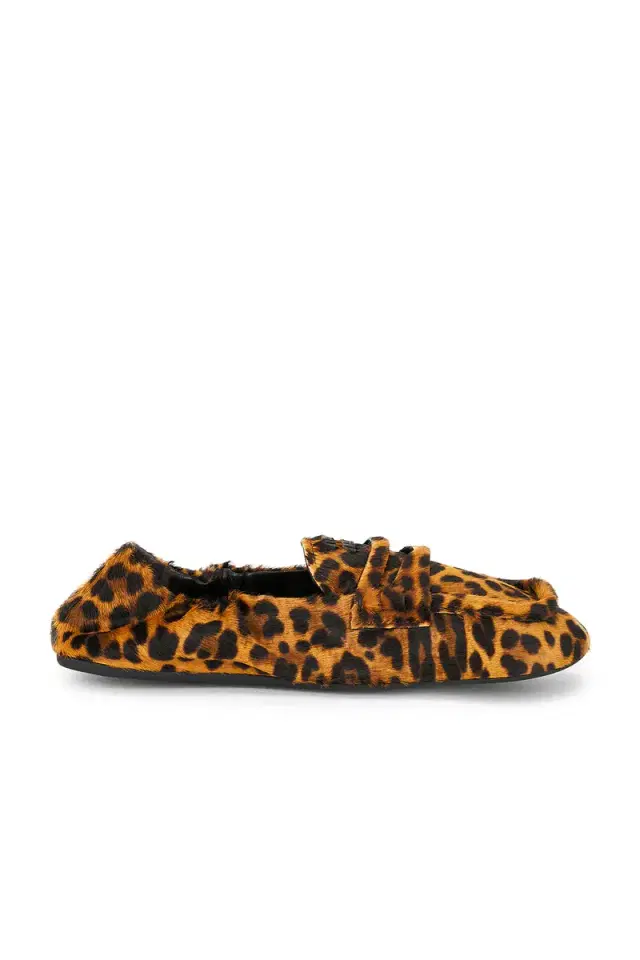 Miu Miu St. Leopardo Ruched Loafer