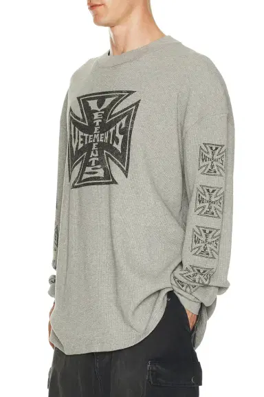 Vetements Biker Cross Waffle Longsleeve Tee | Thumbnail 2 Vetements Biker Cross Waffle Longsleeve Tee | Thumbnail 2