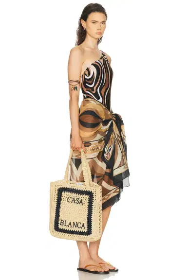 Casablanca Raffia Tote Bag | Thumbnail 2 Casablanca Raffia Tote Bag | Thumbnail 2