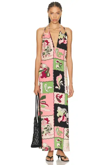 ADRIANA DEGREAS Inamorata Straps Maxi Dress | Thumbnail 1 ADRIANA DEGREAS Inamorata Straps Maxi Dress | Thumbnail 1
