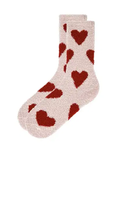 Barefoot Dreams Cozy Chic Heart Print Socks | Thumbnail 2