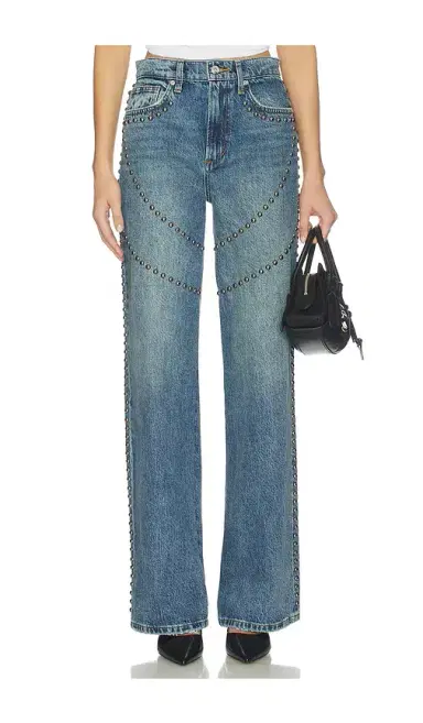 Joe's Jeans The Harlowe Studded Wide Leg Jeans | Thumbnail 1 Joe's Jeans The Harlowe Studded Wide Leg Jeans | Thumbnail 1