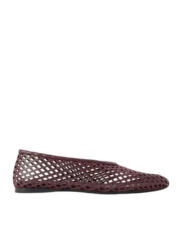 Tee Perforated Leather Ballet Flats