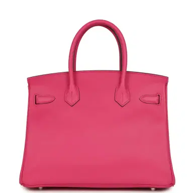 HERMÈS Hermes Birkin 30 Rose Shocking Swift Palladium Hardware | Thumbnail 4 HERMÈS Hermes Birkin 30 Rose Shocking Swift Palladium Hardware | Thumbnail 4