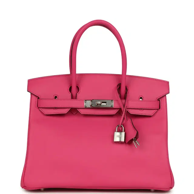 hermes Hermes Birkin 30 Rose Shocking Swift Palladium Hardware