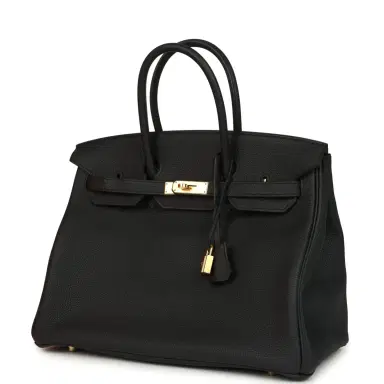 HERMÈS Hermes Birkin 35 Black Togo Gold Hardware | Thumbnail 3