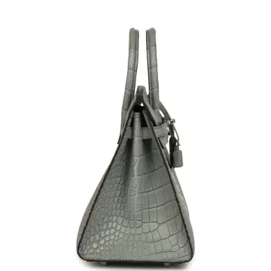HERMÈS Hermes Birkin Sellier 25 Gris Ciment Matte Alligator Palladium Hardware | Thumbnail 3 HERMÈS Hermes Birkin Sellier 25 Gris Ciment Matte Alligator Palladium Hardware | Thumbnail 3