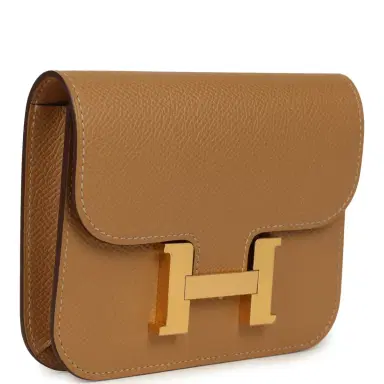 HERMÈS Hermes Constance Slim Wallet Biscuit Epsom Gold Hardware | Thumbnail 2