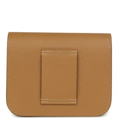 HERMÈS Hermes Constance Slim Wallet Biscuit Epsom Gold Hardware | Thumbnail 4