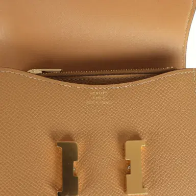 HERMÈS Hermes Constance Slim Wallet Biscuit Epsom Gold Hardware | Thumbnail 8