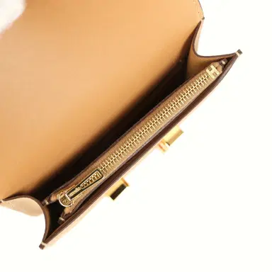 HERMÈS Hermes Constance Slim Wallet Biscuit Epsom Gold Hardware | Thumbnail 9