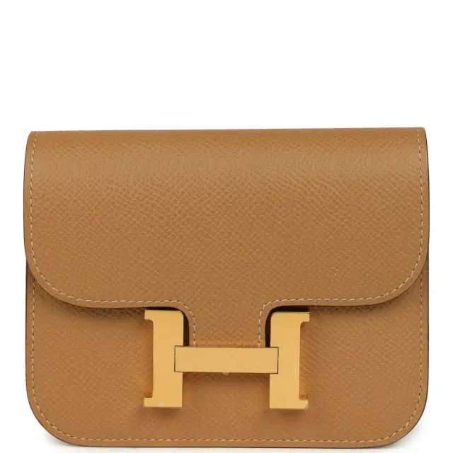 hermes Hermes Constance Slim Wallet Biscuit Epsom Gold Hardware