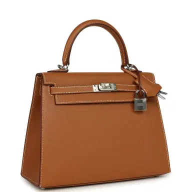 HERMÈS Hermes Kelly Sellier 25 Gold Epsom Palladium Hardware | Thumbnail 2 HERMÈS Hermes Kelly Sellier 25 Gold Epsom Palladium Hardware | Thumbnail 2