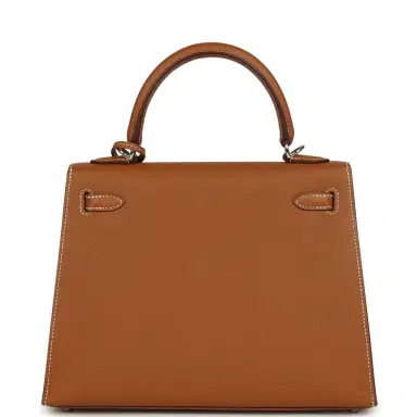 HERMÈS Hermes Kelly Sellier 25 Gold Epsom Palladium Hardware | Thumbnail 4 HERMÈS Hermes Kelly Sellier 25 Gold Epsom Palladium Hardware | Thumbnail 4