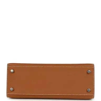 HERMÈS Hermes Kelly Sellier 25 Gold Epsom Palladium Hardware | Thumbnail 6 HERMÈS Hermes Kelly Sellier 25 Gold Epsom Palladium Hardware | Thumbnail 6