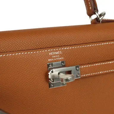 HERMÈS Hermes Kelly Sellier 25 Gold Epsom Palladium Hardware | Thumbnail 7 HERMÈS Hermes Kelly Sellier 25 Gold Epsom Palladium Hardware | Thumbnail 7