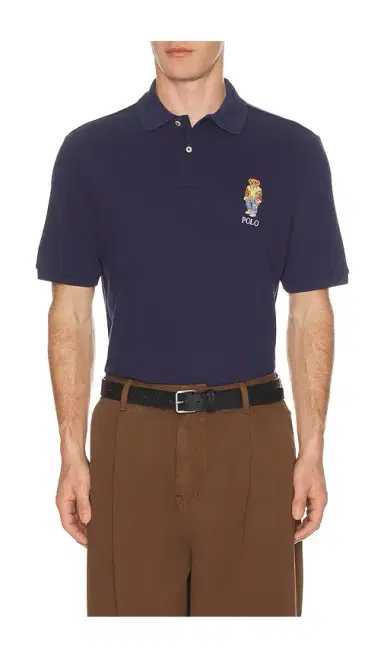 Polo Ralph Lauren Short Sleeve Basic Mesh Novelty Bear Polo | Thumbnail 1