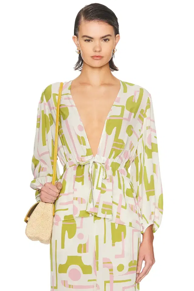 ADRIANA DEGREAS Tie Front Top
