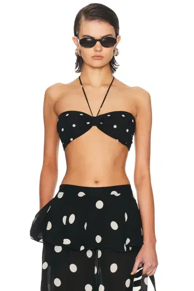 ADRIANA DEGREAS Polka Dot Bandeau Top | Thumbnail 1 ADRIANA DEGREAS Polka Dot Bandeau Top | Thumbnail 1