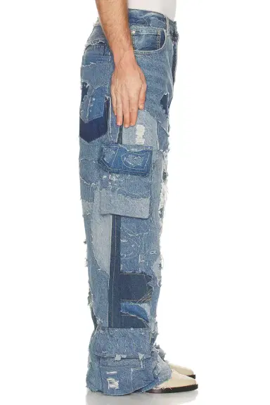 Who Decides War by Ev Bravado Unearthed Denim Cargo Pants | Thumbnail 2 Who Decides War by Ev Bravado Unearthed Denim Cargo Pants | Thumbnail 2