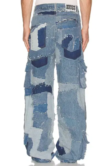 Who Decides War by Ev Bravado Unearthed Denim Cargo Pants | Thumbnail 4 Who Decides War by Ev Bravado Unearthed Denim Cargo Pants | Thumbnail 4