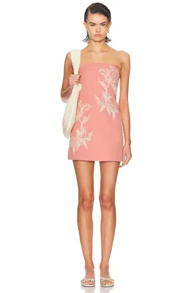 HEMANT AND NANDITA Strapless Mini Dress | Thumbnail 1 HEMANT AND NANDITA Strapless Mini Dress | Thumbnail 1
