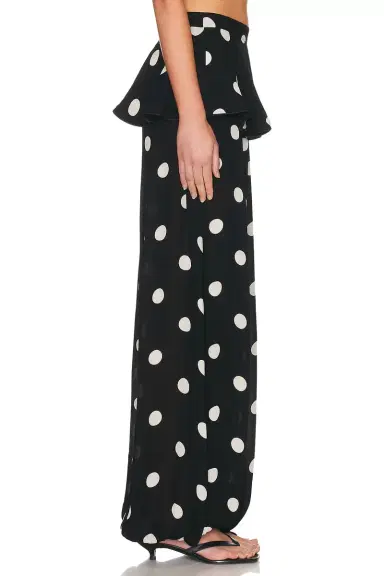 ADRIANA DEGREAS Polka Dot Peplum Pant | Thumbnail 3 ADRIANA DEGREAS Polka Dot Peplum Pant | Thumbnail 3