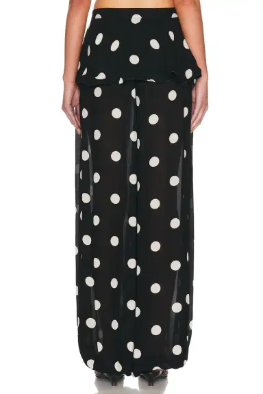 ADRIANA DEGREAS Polka Dot Peplum Pant | Thumbnail 4 ADRIANA DEGREAS Polka Dot Peplum Pant | Thumbnail 4