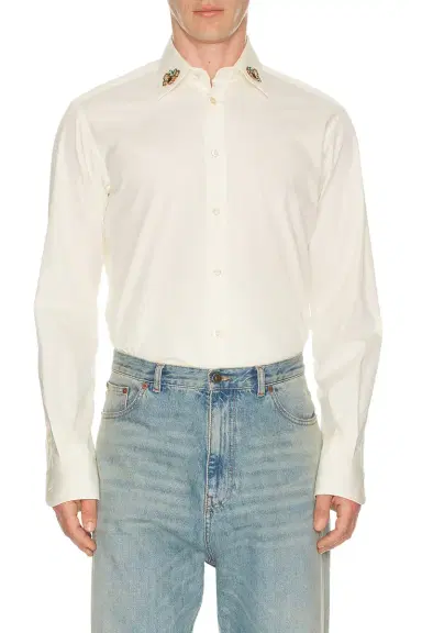 Valentino Poplin Long Sleeve Shirt | Thumbnail 1