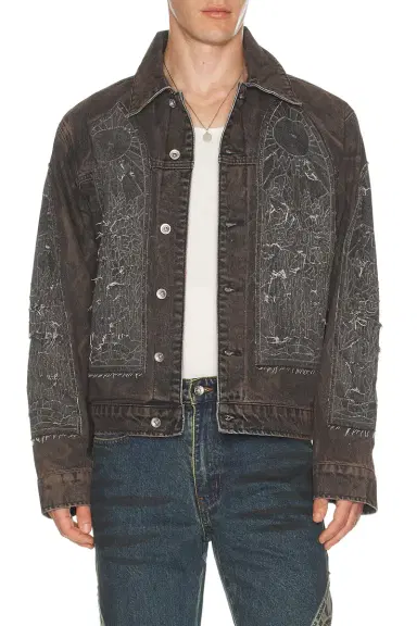 Who Decides War by Ev Bravado Mechanic Trucker Jacket | Thumbnail 1 Who Decides War by Ev Bravado Mechanic Trucker Jacket | Thumbnail 1