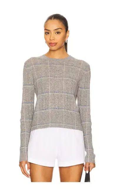 Guest In Residence Shrunken Check Crew Sweater | Thumbnail 1